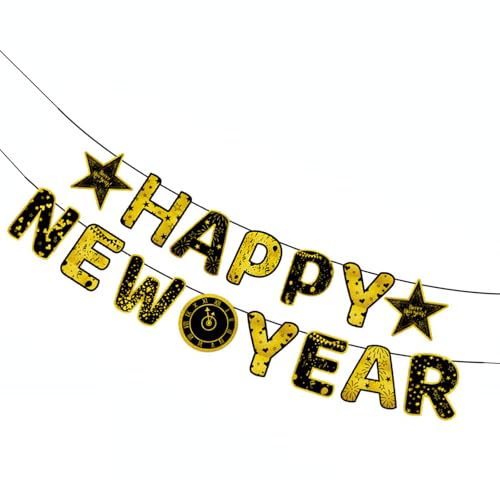 Limtula Black Gold Neujahrspartydekoration Frohes Neues Jahr Banners Dekoration Frohes Neujahrsballons Für Neujahrsfeierlichkeiten Limtula Black Gold Neujahrspartydekoration Frohes Neues Jahr Banners Dekoration Frohes Neujahrsballons Für Neujahrsfeierlichkeiten von Limtula