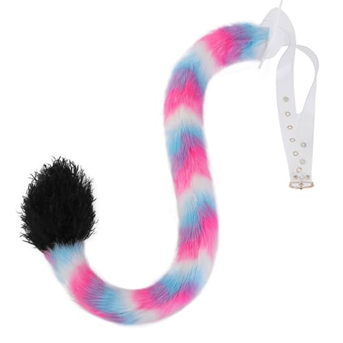 Cosplay-Tierschwanz-Kostüm, 100 cm langer Plüschschwanz mit verstellbarem Bund, für Kinder, Erwachsene, Halloween-Kostüm-Zubehör Cosplay-Tierschwanz-Kostüm, 100 cm langer Plüschschwanz mit verstellbarem Bund, für Kinder, Erwachsene, Halloween-Kostüm-Zubehör von Limtula