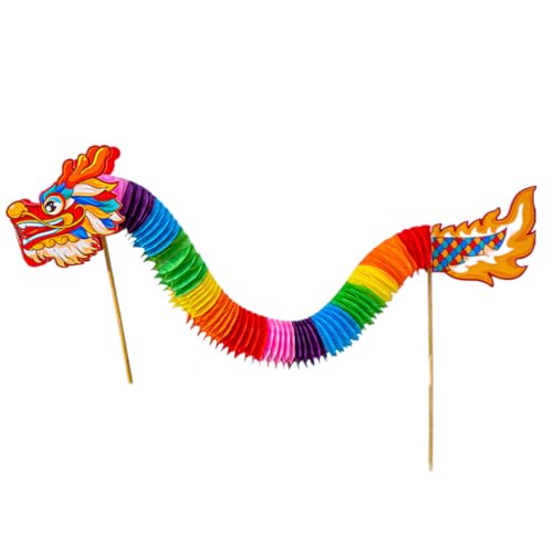 Leuchten 3D Dragon Paper Puppet Set Handgefertigtes Chinesisches Drachen Tanzhandwerk Set Für Kid Adult School Craft Project Projection von Limtula