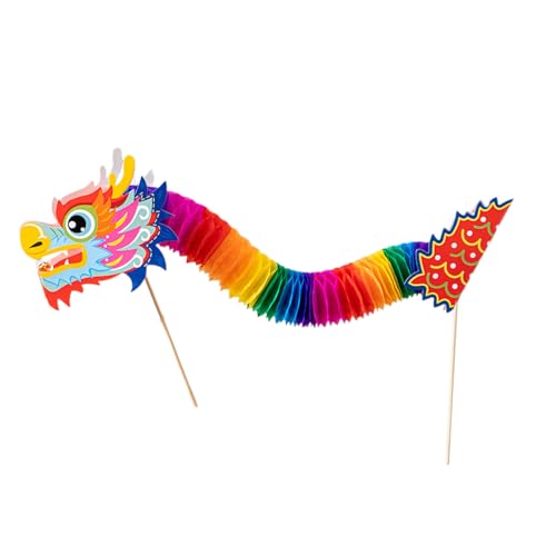 Leuchten 3D Dragon Paper Puppet Set Handgefertigtes Chinesisches Drachen Tanzhandwerk Set Für Kid Adult School Craft Project Projection von Limtula