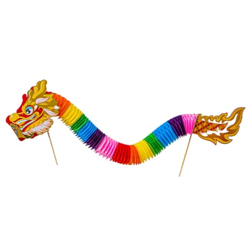 Leuchten 3D Dragon Paper Puppet Set Handgefertigtes Chinesisches Drachen Tanzhandwerk Set Für Kid Adult School Craft Project Projection von Limtula