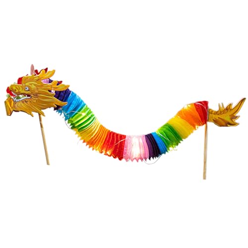 Leuchten 3D Dragon Paper Puppet Set Handgefertigtes Chinesisches Drachen Tanzhandwerk Set Für Kid Adult School Craft Project Projection von Limtula