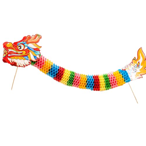 Leuchten 3D Dragon Paper Puppet Set Handgefertigtes Chinesisches Drachen Tanzhandwerk Set Für Kid Adult School Craft Project Projection von Limtula