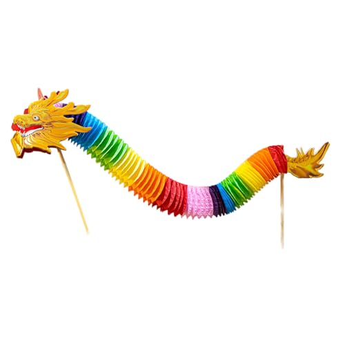 Leuchten 3D Dragon Paper Puppet Set Handgefertigtes Chinesisches Drachen Tanzhandwerk Set Für Kid Adult School Craft Project Projection Leuchten 3D Dragon Paper Puppet Set Handgefertigtes Chinesisches Drachen Tanzhandwerk Set Für Kid Adult School Craft Project Projection von Limtula