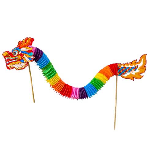 Leuchten 3D Dragon Paper Puppet Set Handgefertigtes Chinesisches Drachen Tanzhandwerk Set Für Kid Adult School Craft Project Projection von Limtula