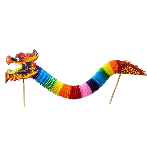 Leuchten 3D Dragon Paper Puppet Set Handgefertigtes Chinesisches Drachen Tanzhandwerk Set Für Kid Adult School Craft Project Projection Leuchten 3D Dragon Paper Puppet Set Handgefertigtes Chinesisches Drachen Tanzhandwerk Set Für Kid Adult School Craft Project Projection von Limtula
