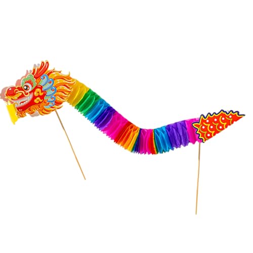 Leuchten 3D Dragon Paper Puppet Set Handgefertigtes Chinesisches Drachen Tanzhandwerk Set Für Kid Adult School Craft Project Projection von Limtula