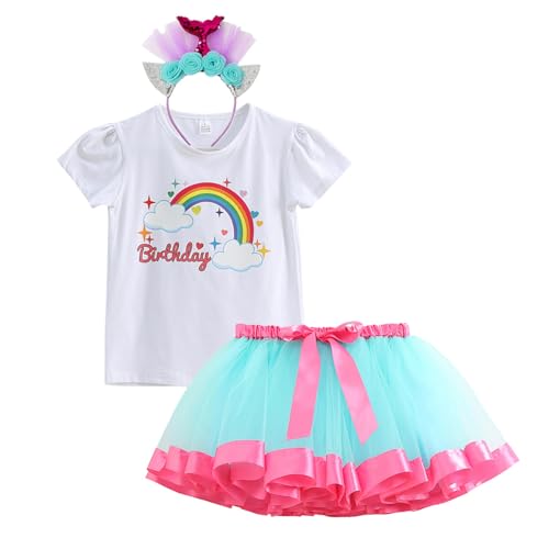 Licorne Girls Geburtstag Kostüm Outfit Set Rainbow Ballet Rocks Shirt Licorne Horn Stirnband Geburtstagsfeier Vorräte Licorne Girls Geburtstag Kostüm Outfit Set Rainbow Ballet Rocks Shirt Licorne Horn Stirnband Geburtstagsfeier Vorräte von Limtula