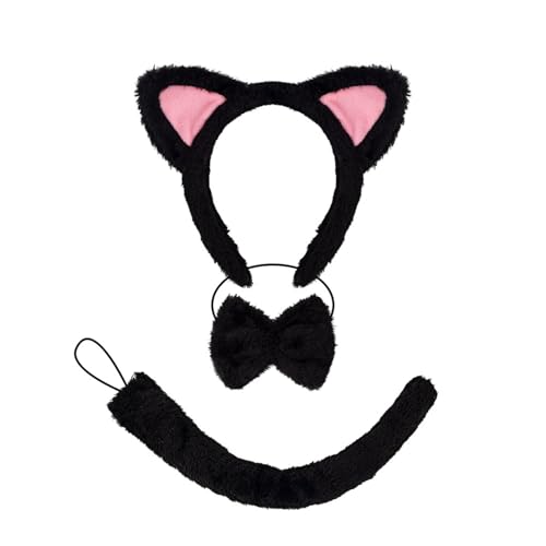 Limtula 3/4/5-teiliges Katzenkostüm-Set, Halloween-Kostüm, Cosplay, Party, Requisiten, Katzenohren, Stirnband, Fliege, Schwanz, Tutus, Gesicht, Aufkleber für Kinder Limtula 3/4/5-teiliges Katzenkostüm-Set, Halloween-Kostüm, Cosplay, Party, Requisiten, Katzenohren, Stirnband, Fliege, Schwanz, Tutus, Gesicht, Aufkleber für Kinder von Limtula