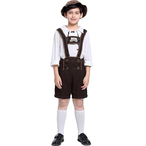 Limtula 3PCS Boy Oktoberfest Rollenspiele Kostüme Kid Halloween Cosplay Kostüme Mit Hemdhosen Für Oktoberfestfestivals von Limtula