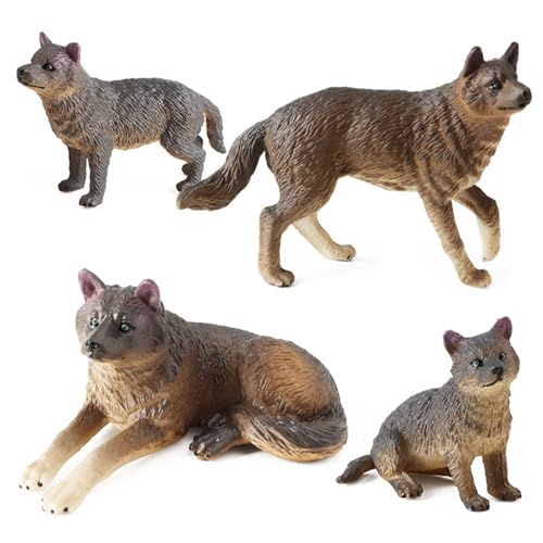 Limtula 4pcs Wolf Figuren Realistische Plastikdschungel Tiermodellfiguren Für Frühe Bildungsspielzeuggeburtstagsgeschenk Für Kinder Limtula 4pcs Wolf Figuren Realistische Plastikdschungel Tiermodellfiguren Für Frühe Bildungsspielzeuggeburtstagsgeschenk Für Kinder von Limtula