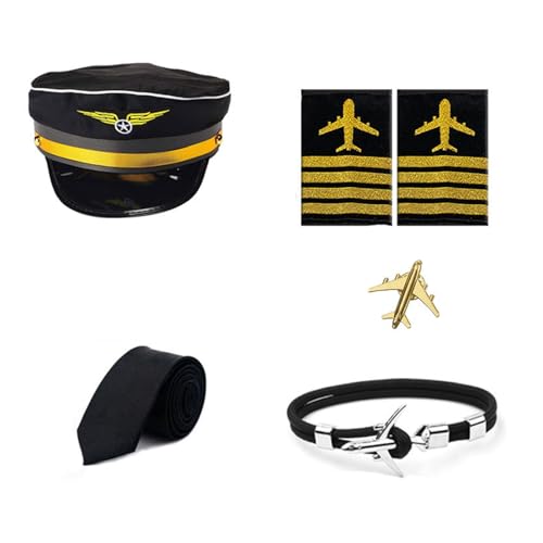 Limtula Airline Captain Kostüm Accessoire Captain Uniform Unklan Limtula Airline Captain Kostüm Accessoire Captain Uniform Unklan von Limtula