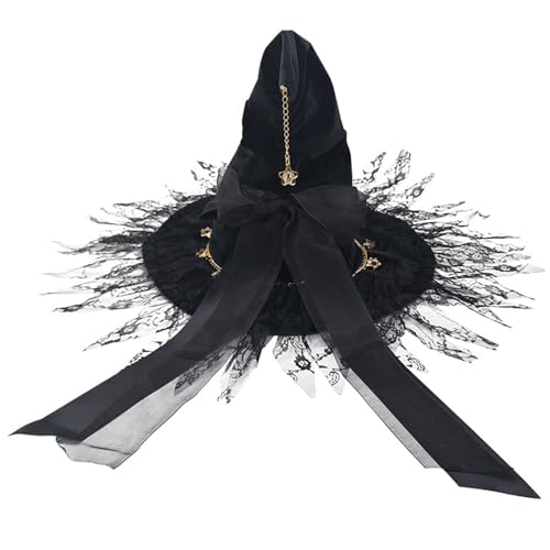 Limtula Atmungsaktierbarer Hexenhut Teen Halloween Partys Hexenhut Mit Spitzenverkleidung Praktischer Erwachsener Cosplay Für Fotografie Limtula Atmungsaktierbarer Hexenhut Teen Halloween Partys Hexenhut Mit Spitzenverkleidung Praktischer Erwachsener Cosplay Für Fotografie von Limtula