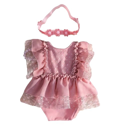 Limtula Baby Fotografie Requisiten Neugeborene Mädchen Fotoshooting Kleidung Fotografie Kostüm Stirnband Strampler Outfit Für Kind von Limtula