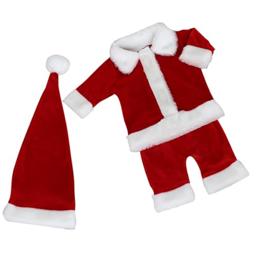 Limtula Baby Weihnachten Outfit Santa Anzug 3 Teiliges Set Einschließlich Mantelhosen Und Passender Weihnachtsmütze Für Festliche Feierlichkeiten von Limtula
