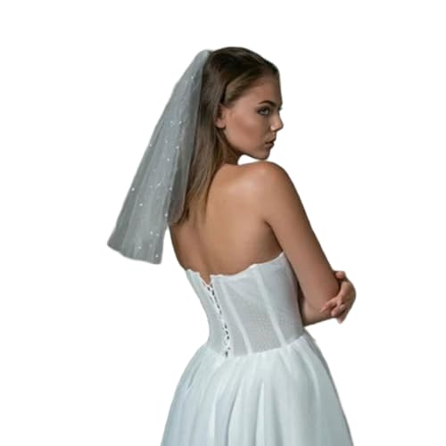 Limtula Brautschleier-Perlen für Mädchen, Balletcore-Perlen für Festzug, Abschlussball, Braut-Haarschmuck, Bühnenrequisiten, weißer Schleier für die Braut Limtula Brautschleier-Perlen für Mädchen, Balletcore-Perlen für Festzug, Abschlussball, Braut-Haarschmuck, Bühnenrequisiten, weißer Schleier für die Braut von Limtula