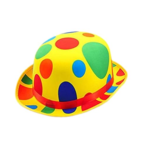 Limtula Clown Cosplay Set Zirkus Clown Nase Fliege Schuhe Clown Hut Clown Perücken Clown Weste Kostüm für Damen Herren Halloween Cosplay, Mütze von Limtula
