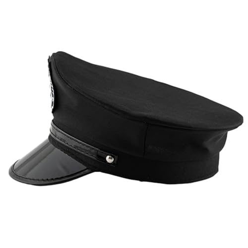 Limtula Cosplay Polizeihut für Erwachsene Offizier Hut Cosplay Halloween Party Werkzeuge Cosplay Hut Bühnenauftritte Hut Hüte für Männer Hüte für Frauen Hüte für Männer Erwachsene von Limtula