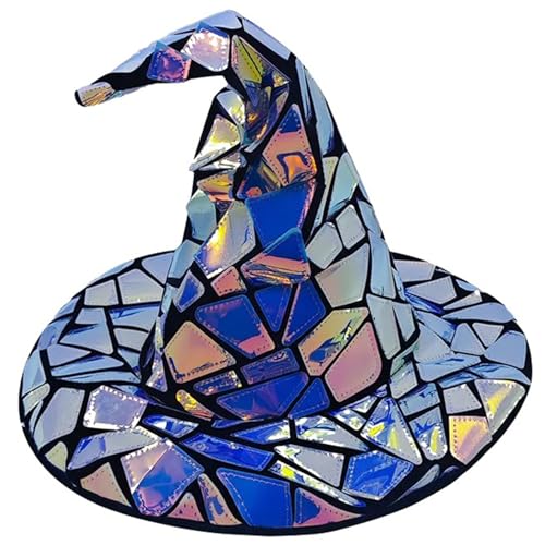 Limtula Cosplay Witch Halloween Carnivals Fotografie Erwachsener Hexenhut Mit Farb Patches Partys Cosplay Für Teen von Limtula