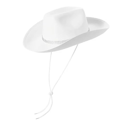 Limtula Cowboyhut, verschleißfest, für Bälle, Bankette, Party, einfarbig, Cowboyhüte für Erwachsene, Teenager, zum Fotografieren Limtula Cowboyhut, verschleißfest, für Bälle, Bankette, Party, einfarbig, Cowboyhüte für Erwachsene, Teenager, zum Fotografieren von Limtula