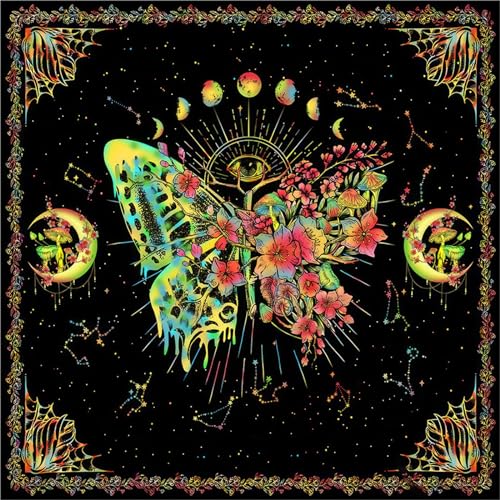 Limtula Divinationen Tischdecke Schmetterling Mond Astrologys Tarotkarten Tischdecke Altars Stoff Göttlichkeit Brettspiel Accessoire von Limtula