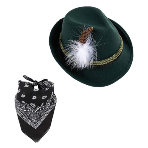 Limtula Erwachsene Oktoberfest Kostüm für Männer Frauen Oktoberfest Festival und Musik Konzert mit Hut Schal und Herz Rahmen Brille Unisex Kostüm Brille von Limtula