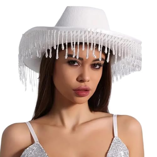 Limtula Fransen Drop Cowboy Für Erwachsene Frauen Brautdusche Cowgirl Maskeraden Party Kostümhut Musik Festival Foto Limtula Fransen Drop Cowboy Für Erwachsene Frauen Brautdusche Cowgirl Maskeraden Party Kostümhut Musik Festival Foto von Limtula