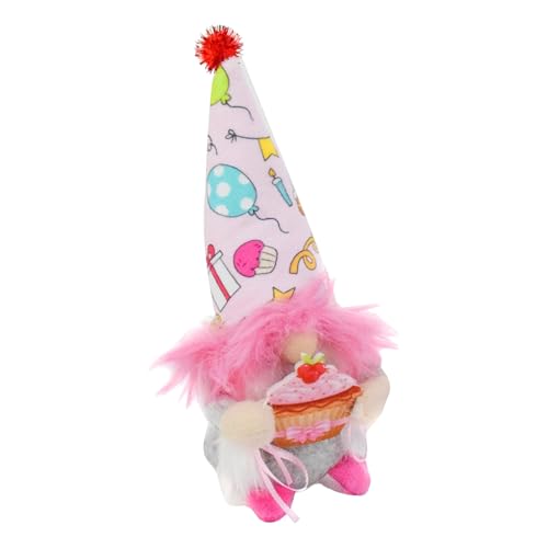 Limtula Geburtstag Farbenfrohe Schwedische Plüschpuppen Mit Luftballons Kuchen Für Heimtomtes Elfen Stofftierstufte Tablett Orament von Limtula