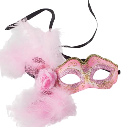 Limtula Gefressene Maskerade Gesichtsabdeckung Für Frauen Halloween Anziehen Halber Gesichtsabdeckung Mit Blumendekoratin Cosplay Eyemask von Limtula
