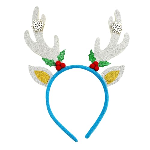 Limtula Goldenes Rentier-Elch-Stirnband für Weihnachtsfeiern und Festivalversammlungen, bequemes Urlaubszubehör, Fotografie-Requisiten von Limtula