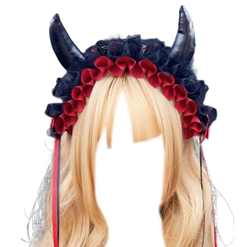 Limtula Haarreif für Erwachsene, Cosplay, Teufelshorn, plissiert, Spitze, Maskeraden, Party, Musik, Festivals, Rollenspiele, Kopfschmuck Limtula Haarreif für Erwachsene, Cosplay, Teufelshorn, plissiert, Spitze, Maskeraden, Party, Musik, Festivals, Rollenspiele, Kopfschmuck von Limtula