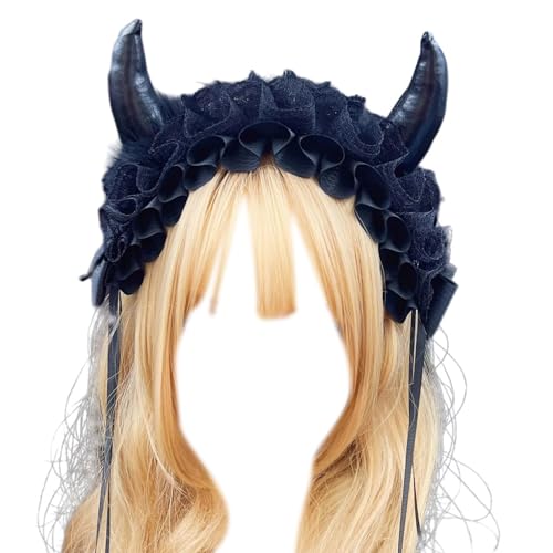 Limtula Haarreif für Erwachsene, Cosplay, Teufelshorn, plissiert, Spitze, Maskeraden, Party, Musik, Festivals, Rollenspiele, Kopfschmuck Limtula Haarreif für Erwachsene, Cosplay, Teufelshorn, plissiert, Spitze, Maskeraden, Party, Musik, Festivals, Rollenspiele, Kopfschmuck von Limtula