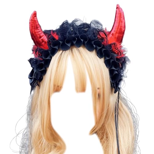 Limtula Haarreif für Erwachsene, Cosplay, Teufelshorn, plissiert, Spitze, Maskeraden, Party, Musik, Festivals, Rollenspiele, Kopfschmuck Limtula Haarreif für Erwachsene, Cosplay, Teufelshorn, plissiert, Spitze, Maskeraden, Party, Musik, Festivals, Rollenspiele, Kopfschmuck von Limtula