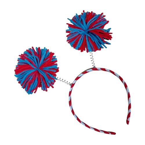 Limtula Haarreif mit pelzigen Pompons für Festivals, Versammlungen, patriotischer Haarreif, Party-Zubehör für Unabhängigkeitstage, Feiern, Frauen, Festival-Zubehör Limtula Haarreif mit pelzigen Pompons für Festivals, Versammlungen, patriotischer Haarreif, Party-Zubehör für Unabhängigkeitstage, Feiern, Frauen, Festival-Zubehör von Limtula