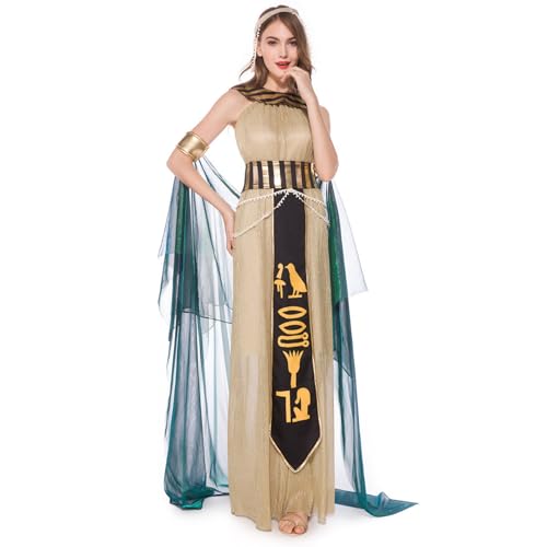 Limtula Halloween Ägyptische Kostüm Pharaonisches Outfit Königin Outfit Ägyptisches Kragen Armband Cosplay Dress Up von Limtula