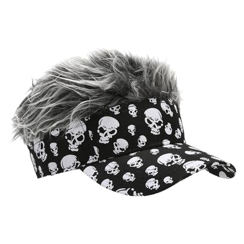 Limtula Halloween Haariger Kopfbedeckung Adorchierbarer Baseballhut Für Perücken Streich Halloween Adorkable Cartoon Kopfbedeckung von Limtula