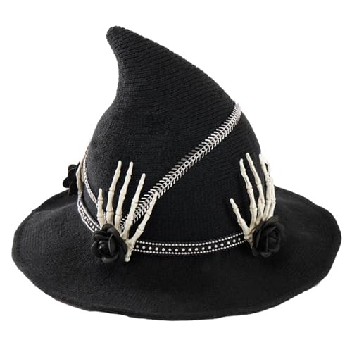 Limtula Hexenhut für Halloween, Punk, Totenkopf, Hand, Blume, Zauberer, Hut, Cosplay, Kostüm, Zubehör, Kopfbedeckung, Maskerade, Partyzubehör Limtula Hexenhut für Halloween, Punk, Totenkopf, Hand, Blume, Zauberer, Hut, Cosplay, Kostüm, Zubehör, Kopfbedeckung, Maskerade, Partyzubehör von Limtula