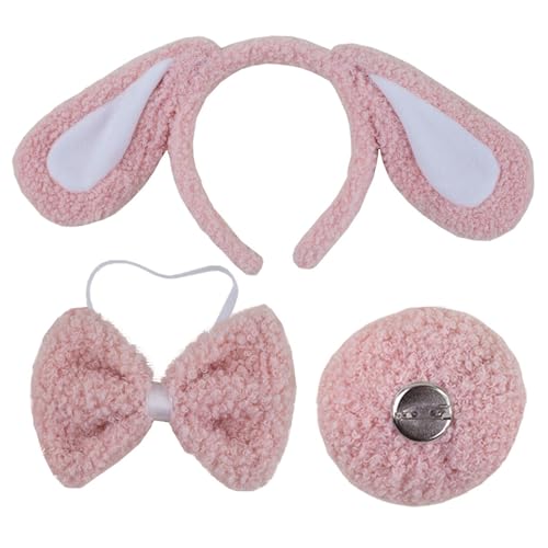 Limtula Hundekostüm-Set, Ohrenschwanz, Schleifen, Nase, Handschuh, Tier-Kostüm, Zubehör, Kinder, Mädchen, Halloween, Cosplays, Requisiten Limtula Hundekostüm-Set, Ohrenschwanz, Schleifen, Nase, Handschuh, Tier-Kostüm, Zubehör, Kinder, Mädchen, Halloween, Cosplays, Requisiten von Limtula