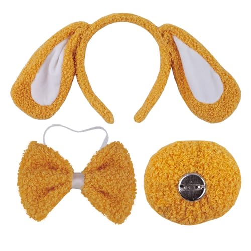 Limtula Hundekostüm-Set, Ohrenschwanz, Schleifen, Nase, Handschuh, Tier-Kostüm, Zubehör, Kinder, Mädchen, Halloween, Cosplays, Requisiten Limtula Hundekostüm-Set, Ohrenschwanz, Schleifen, Nase, Handschuh, Tier-Kostüm, Zubehör, Kinder, Mädchen, Halloween, Cosplays, Requisiten von Limtula