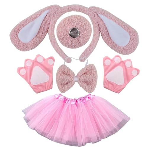 Limtula Hundekostüm-Set, Ohrenschwanz, Schleifen, Nase, Handschuh, Tier-Kostüm, Zubehör, Kinder, Mädchen, Halloween, Cosplays, Requisiten Limtula Hundekostüm-Set, Ohrenschwanz, Schleifen, Nase, Handschuh, Tier-Kostüm, Zubehör, Kinder, Mädchen, Halloween, Cosplays, Requisiten von Limtula