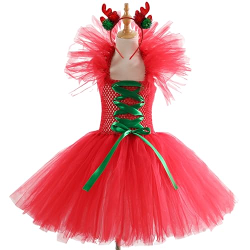 Limtula Kinder Weihnachtskostüm Mit Kleid Und Stirnband Halloween Prinzessin Dress Up Outfits Für 2-12 Mädchen Halloween Geburtstag von Limtula