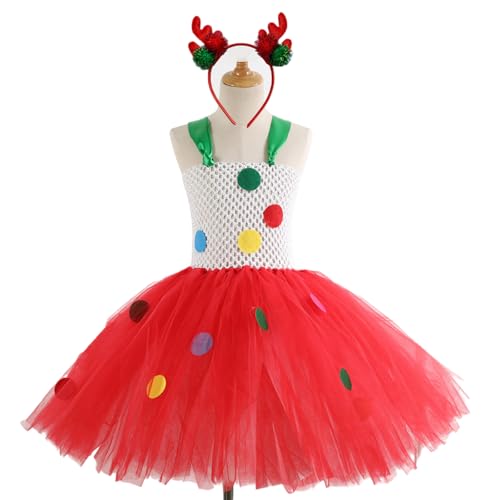Limtula Kinder Weihnachtskostüm Mit Kleid Und Stirnband Halloween Prinzessin Dress Up Outfits Für 2-12 Mädchen Halloween Geburtstag von Limtula
