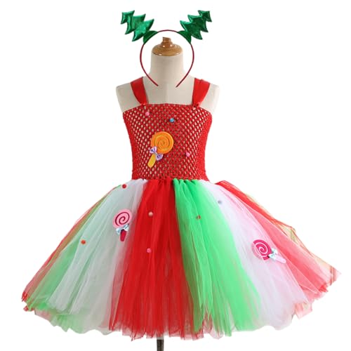 Limtula Kinder Weihnachtskostüm Mit Kleid Und Stirnband Halloween Prinzessin Dress Up Outfits Für 2-12 Mädchen Halloween Geburtstag von Limtula