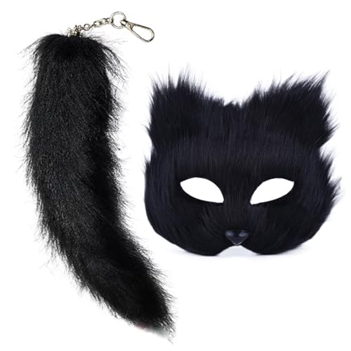 Limtula Kunstpelzfüchter Füchse Heckkatzen Maskieren Animalfüchse Maske Mit Heckschlüsselketten Maske Und Heckset Halloween Cosplays Party Limtula Kunstpelzfüchter Füchse Heckkatzen Maskieren Animalfüchse Maske Mit Heckschlüsselketten Maske Und Heckset Halloween Cosplays Party von Limtula
