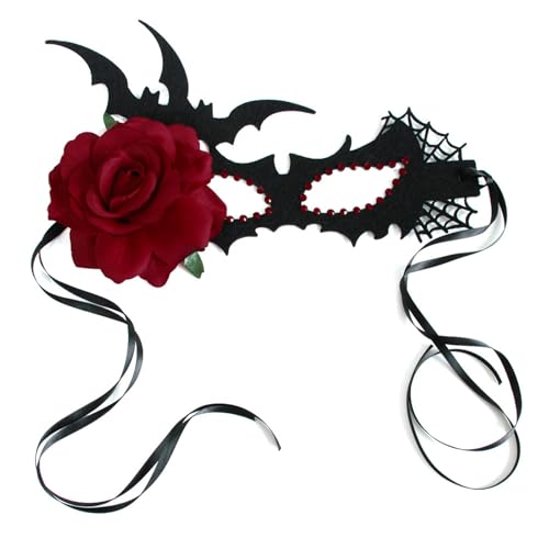 Limtula Maskerade-Augenmaske mit Strass-Blume für Frauen, Maskerade, Cosplay, Karneval, Fledermausflügel, Halloween, Party, Augenmaske Limtula Maskerade-Augenmaske mit Strass-Blume für Frauen, Maskerade, Cosplay, Karneval, Fledermausflügel, Halloween, Party, Augenmaske von Limtula