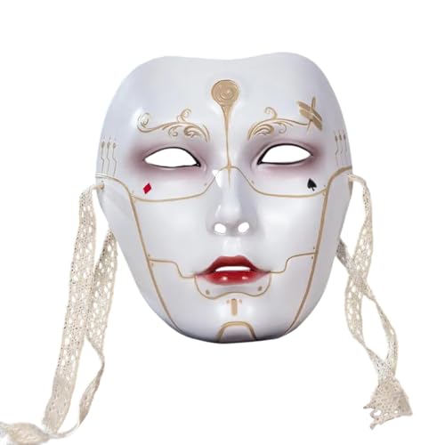 Limtula Maskerade Mechanischer Mann Halloween Vollgesicht für Damen Herren Cosplay Erwachsene Maskerade Kostüm Zubehör Cosplay von Limtula