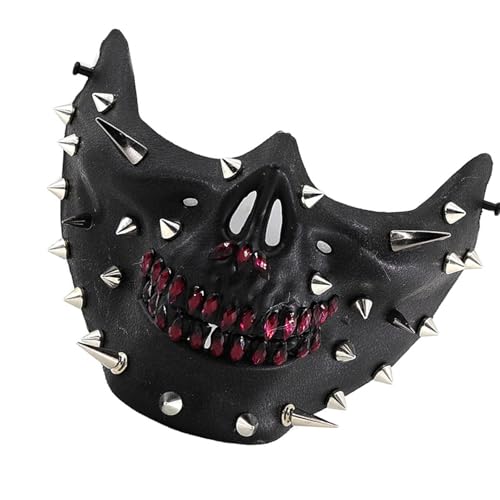 Limtula Maskerade Nieten Strass Halbes Gesicht für Damen Herren Halloween Cosplay Maskerade Kostüm Zubehör Limtula Maskerade Nieten Strass Halbes Gesicht für Damen Herren Halloween Cosplay Maskerade Kostüm Zubehör von Limtula