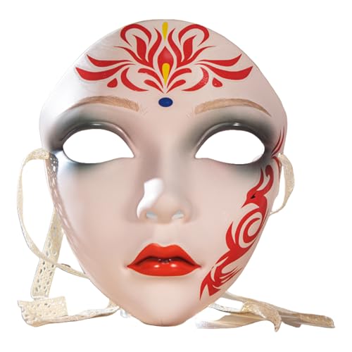 Limtula Masquerade Maske Hand Bemalte Maske Vollgesichtsmaske Für Frauen Männer Cosplay Partyfotografie Requisiten Halloween Dekorationsmaske von Limtula