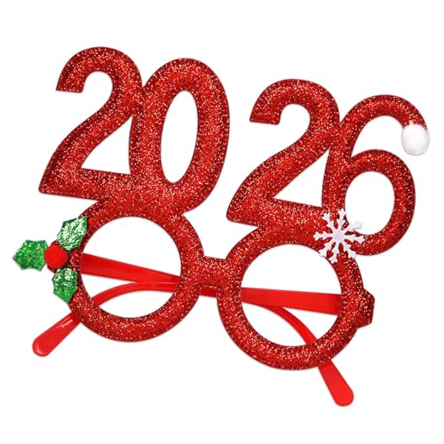 Limtula Merry Christmas Brillenrahmen Weihnachten Kostüm Brille ohne Gläser Partyzubehör 2026 Damen Herren Merry Frames von Limtula