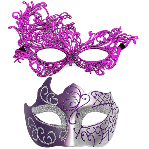 Limtula Paar Maskerade Venezianer Party Halloween Kostüm Karneval für Paare Damen Herren Halbgesicht Karneval Limtula Paar Maskerade Venezianer Party Halloween Kostüm Karneval für Paare Damen Herren Halbgesicht Karneval von Limtula